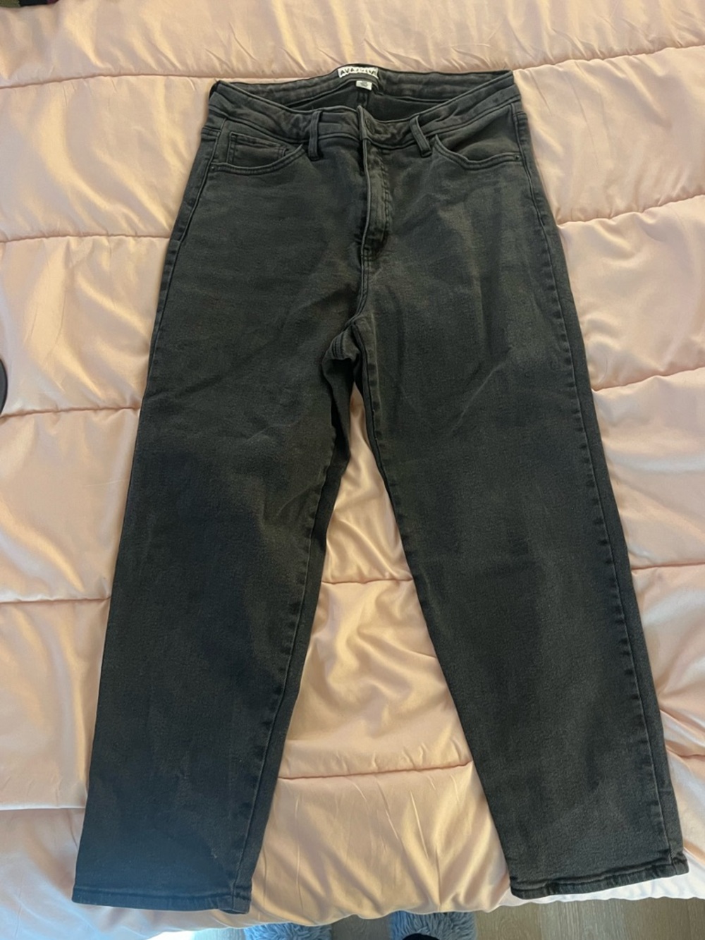 Ava & Viv Men's Relaxed Straight Black Jeans